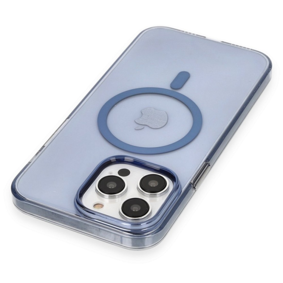 iPhone 13 Pro Max Kılıf Tron Şeffaf Magsafe Kapak - Mavi iPhone 13 Pro Max Kılıf Tron Şeffaf Magsafe Kapak - Mavi