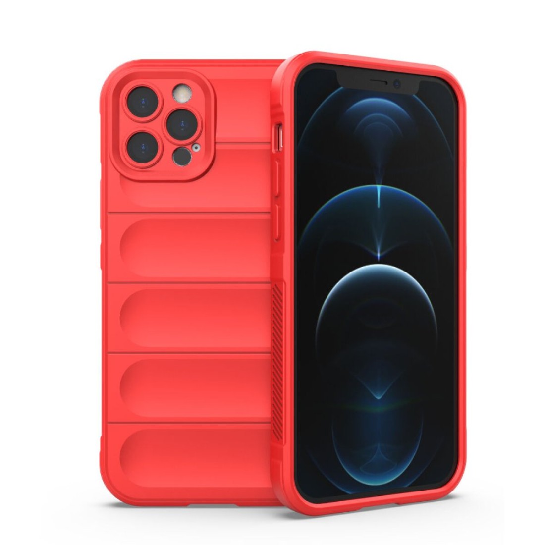  iPhone 12 Pro Kılıf Optimum Silikon - Kırmızı