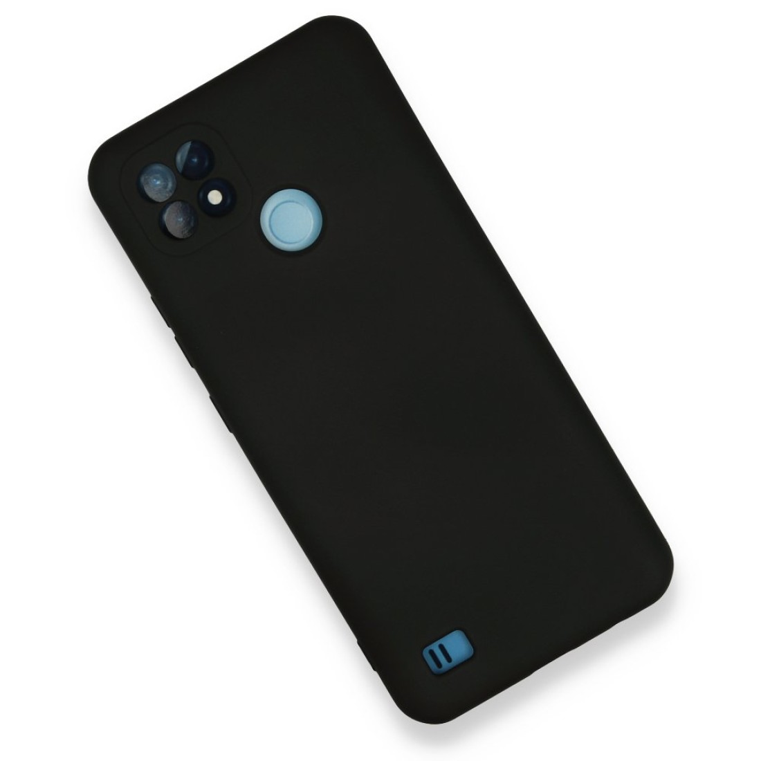  Realme C21 Kılıf Nano içi Kadife Silikon - Siyah