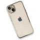  iPhone 13 Kılıf Razer Lensli Silikon - Gümüş