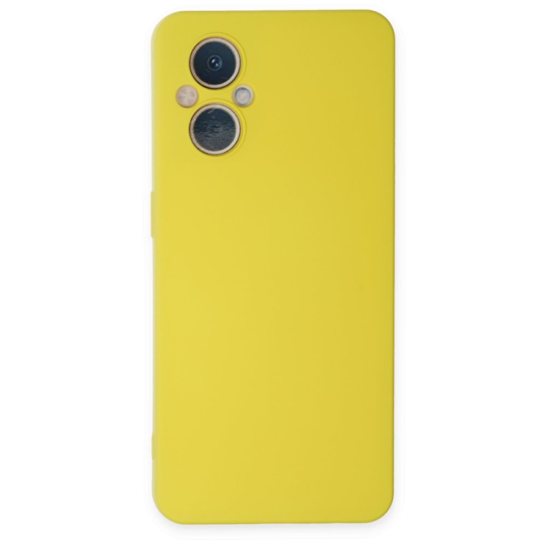  Oppo Reno 8 Lite Kılıf Nano içi Kadife Silikon - Sarı