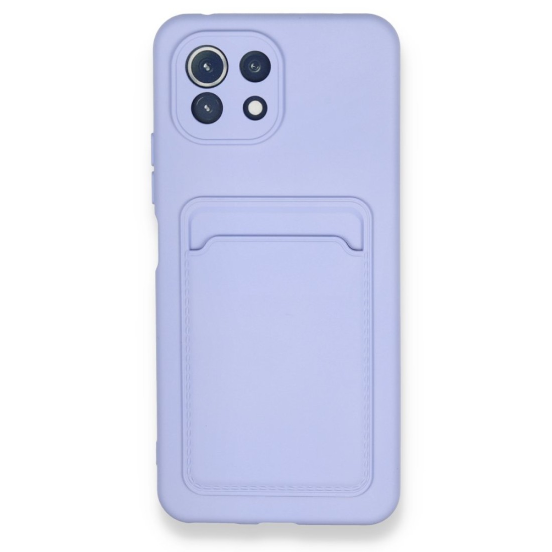  Xiaomi Mi 11 Kılıf Kelvin Kartvizitli Silikon - Lila