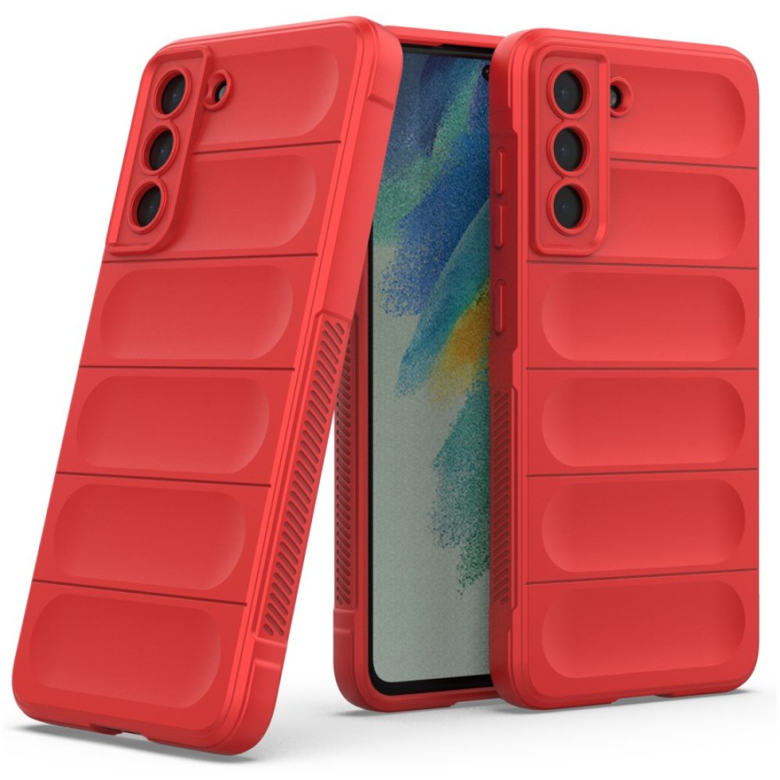  Samsung Galaxy S21 Plus Kılıf Optimum Silikon - Kırmızı