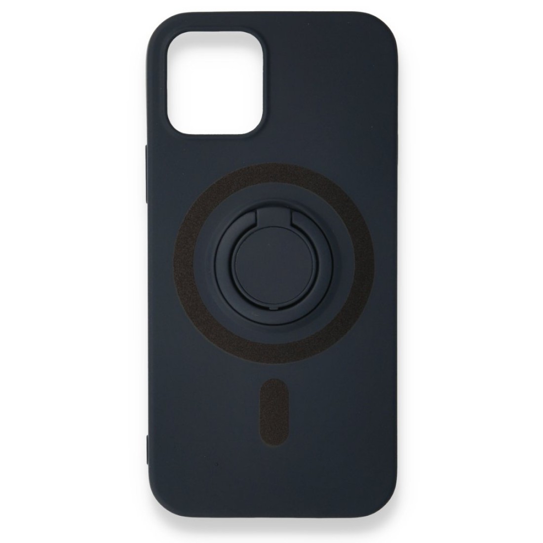  iPhone 12 Mini Kılıf Viktor Yüzüklü Silikon - Lacivert