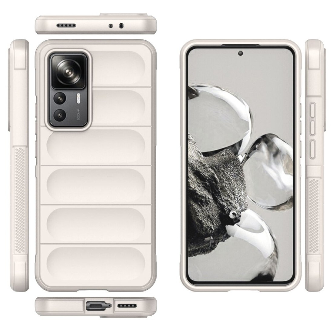  Xiaomi Mi 12T Pro Kılıf Optimum Silikon - Krem
