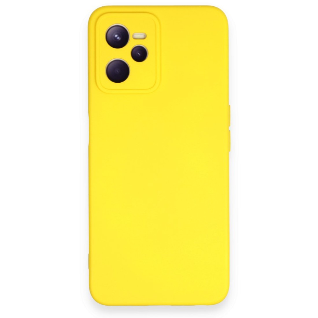  Realme C35 Kılıf Nano içi Kadife Silikon - Sarı