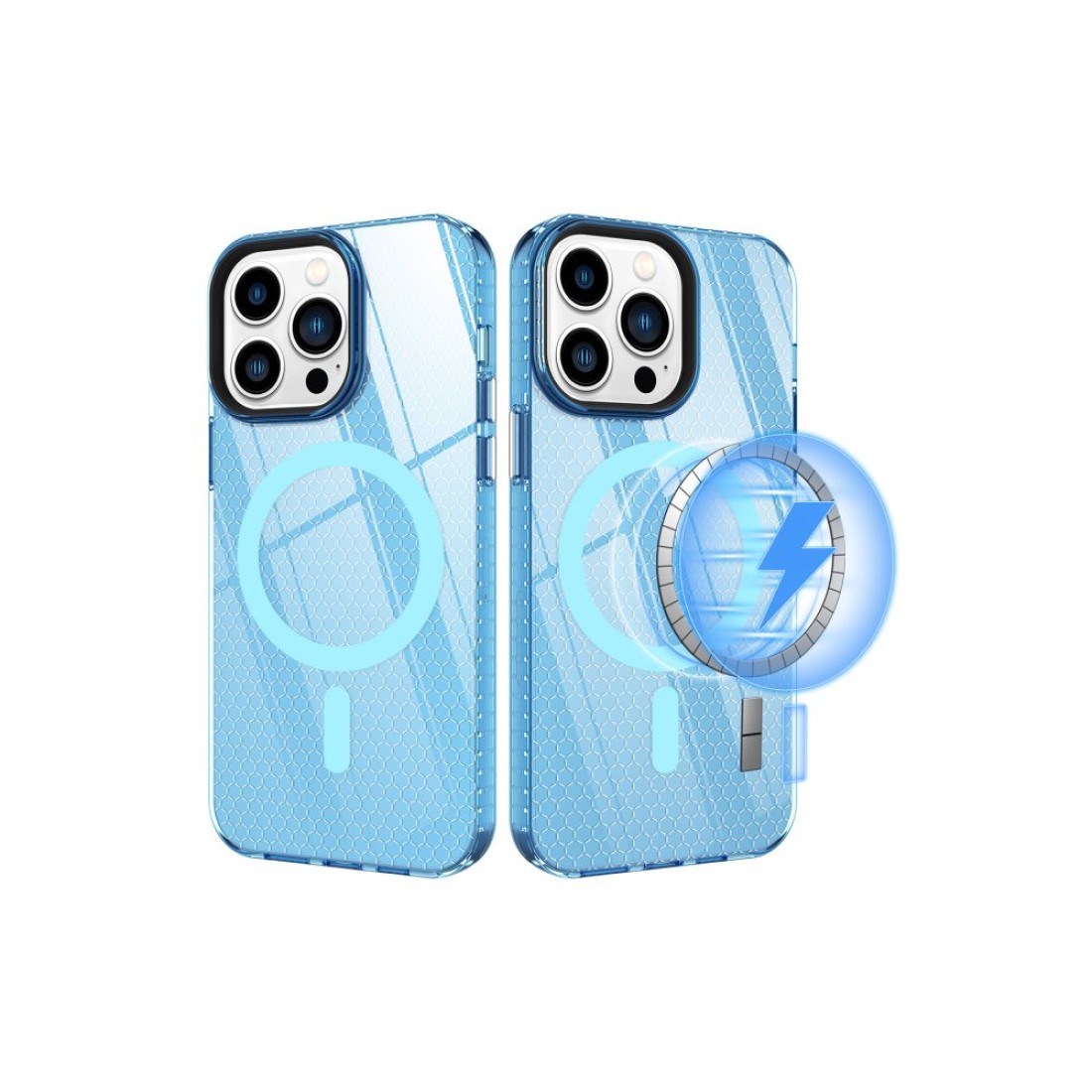  iPhone 13 Pro Max Kılıf Beta Magneticsafe Silikon - Mavi