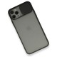  iPhone 11 Pro Kılıf Palm Buzlu Kamera Sürgülü Silikon - Siyah