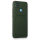  Xiaomi Redmi 9C Kılıf Kelvin Kartvizitli Silikon - Koyu Yeşil