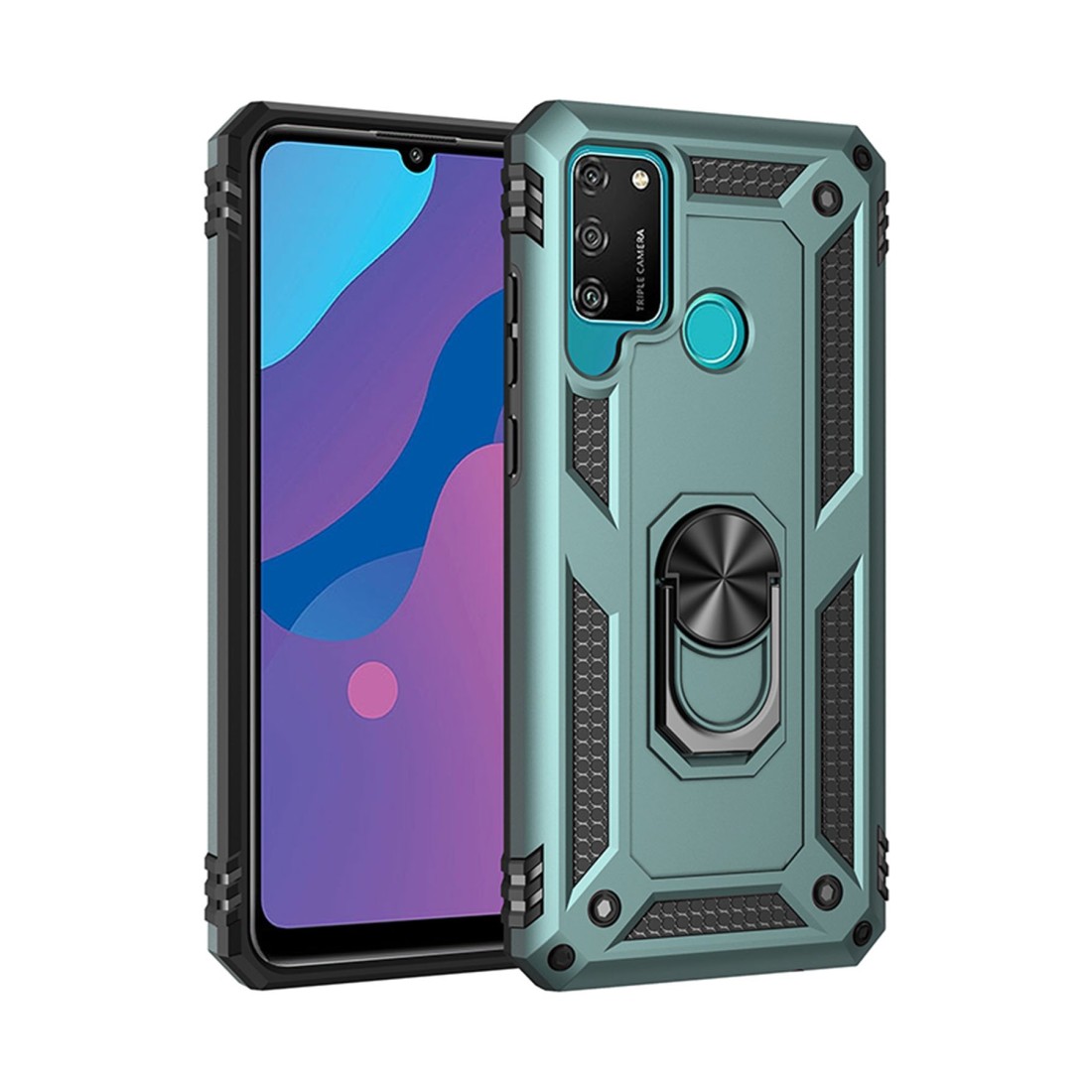 Huawei Y6P Kılıf Sofya Yüzüklü Silikon Kapak - Yeşil Huawei Y6P Kılıf Sofya Yüzüklü Silikon Kapak - Yeşil