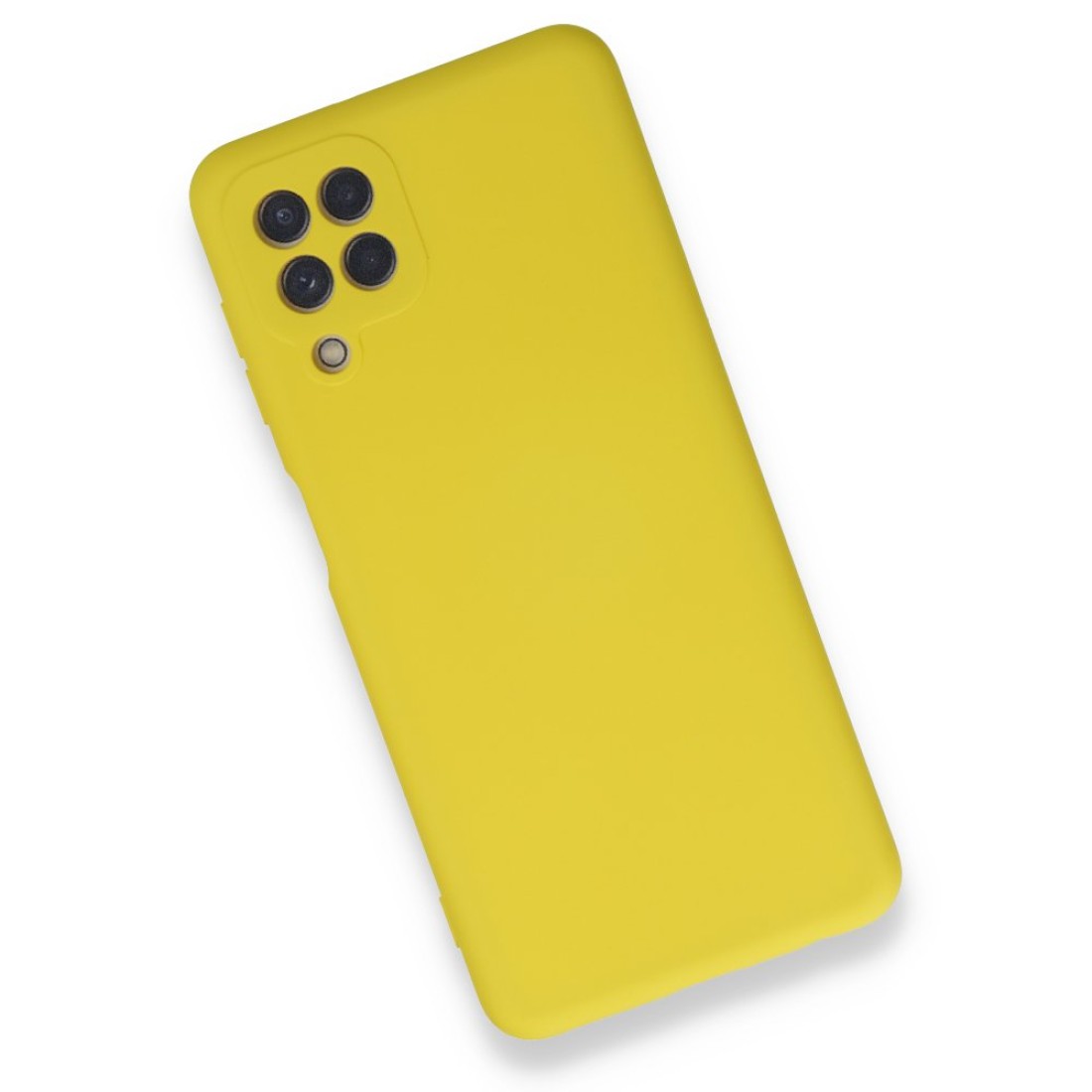 Samsung Galaxy M32 Kılıf Nano içi Kadife Silikon - Sarı