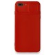 iPhone 7 Plus Kılıf Color Lens Silikon - Kırmızı iPhone 7 Plus Kılıf Color Lens Silikon - Kırmızı
