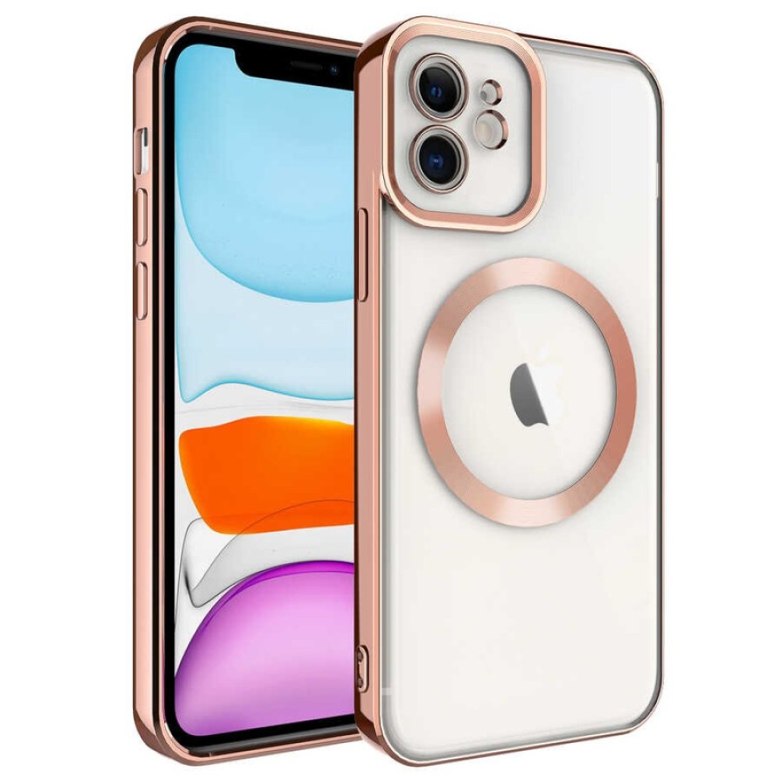 iPhone 12 Kılıf Kross Magneticsafe Kapak - Rose