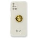 Samsung Galaxy M51 Kılıf Gros Yüzüklü Silikon - Gold Samsung Galaxy M51 Kılıf Gros Yüzüklü Silikon - Gold