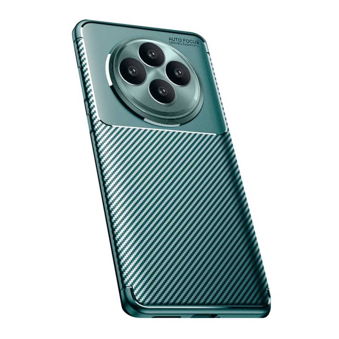  Oppo Reno 11 FS Kılıf Auto Focus Karbon Kapak - Koyu Yeşil