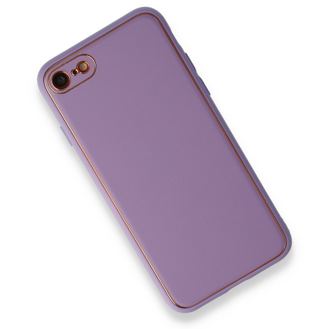  iPhone SE 2020 Kılıf Coco Deri Silikon Kapak - Lila