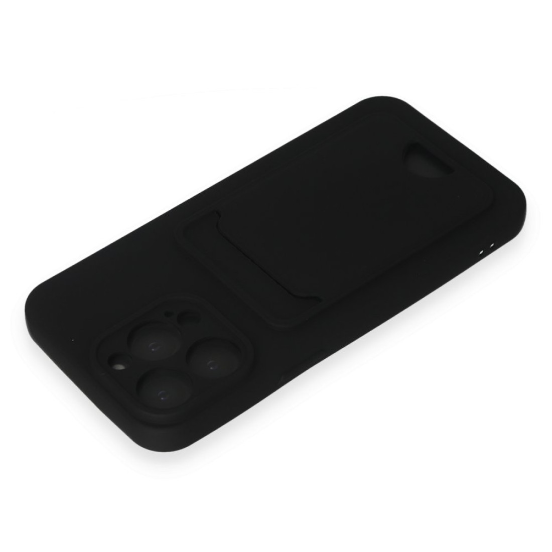  iPhone 15 Pro Max Kılıf Kelvin Kartvizitli Silikon - Siyah