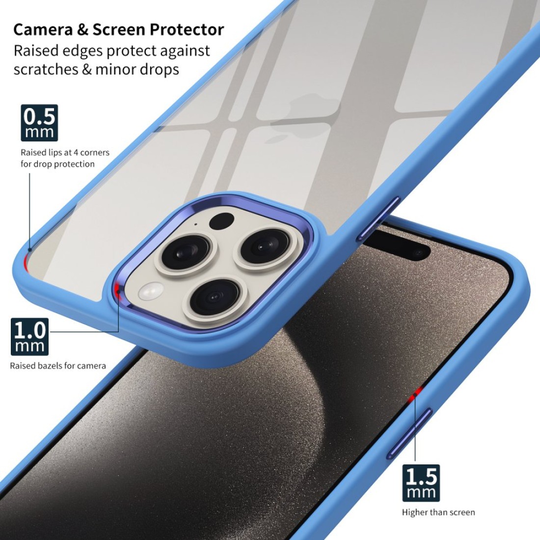  iPhone 15 Pro Max Kılıf Power Silikon - Lacivert