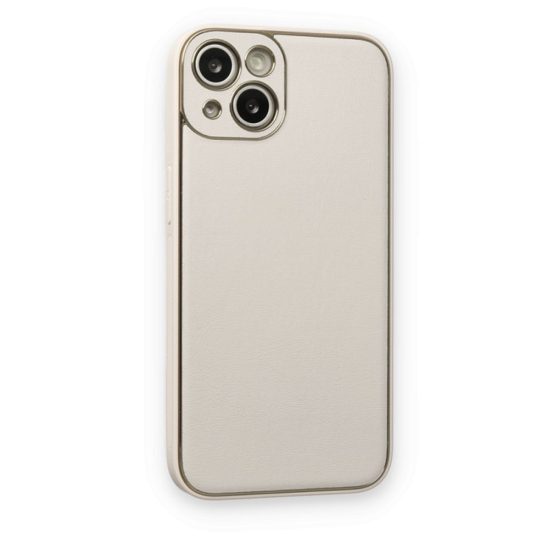 iPhone 14 Plus Kılıf Coco Deri Silikon Kapak - Beyaz iPhone 14 Plus Kılıf Coco Deri Silikon Kapak - Beyaz