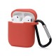  Airpods 2 (2.nesil) Sert Silikon Kılıf - Kırmızı