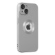  iPhone 14 Plus Kılıf Vamos Lens Silikon - Gümüş