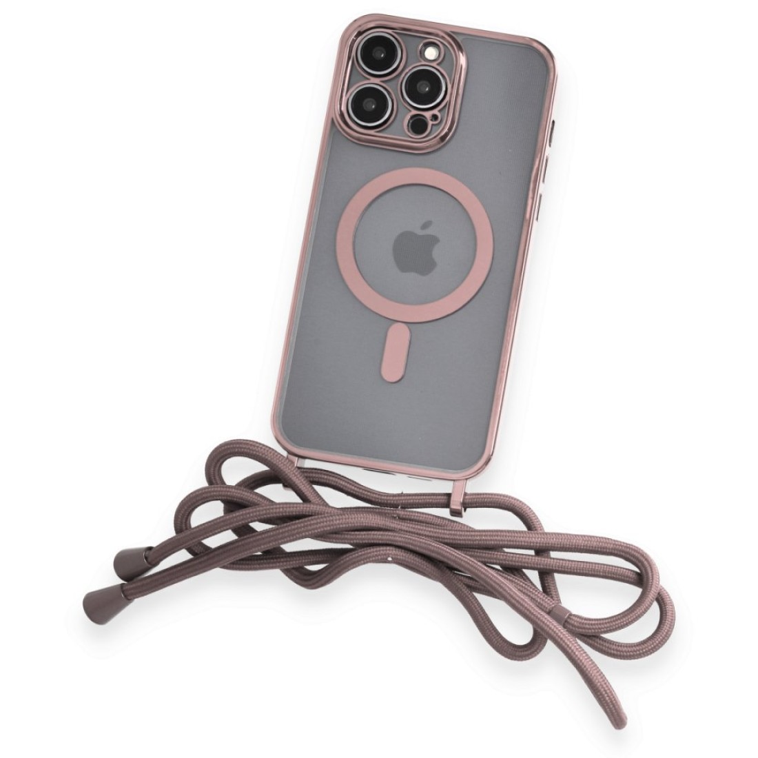  iPhone 14 Pro Kılıf Divo Lazer Askılı Magsafe Kapak - Pembe