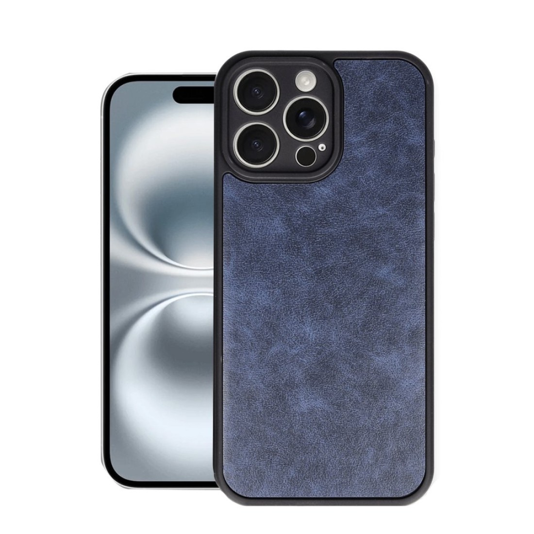  iPhone 16 Pro Kılıf Aras Deri Kapak - Lacivert