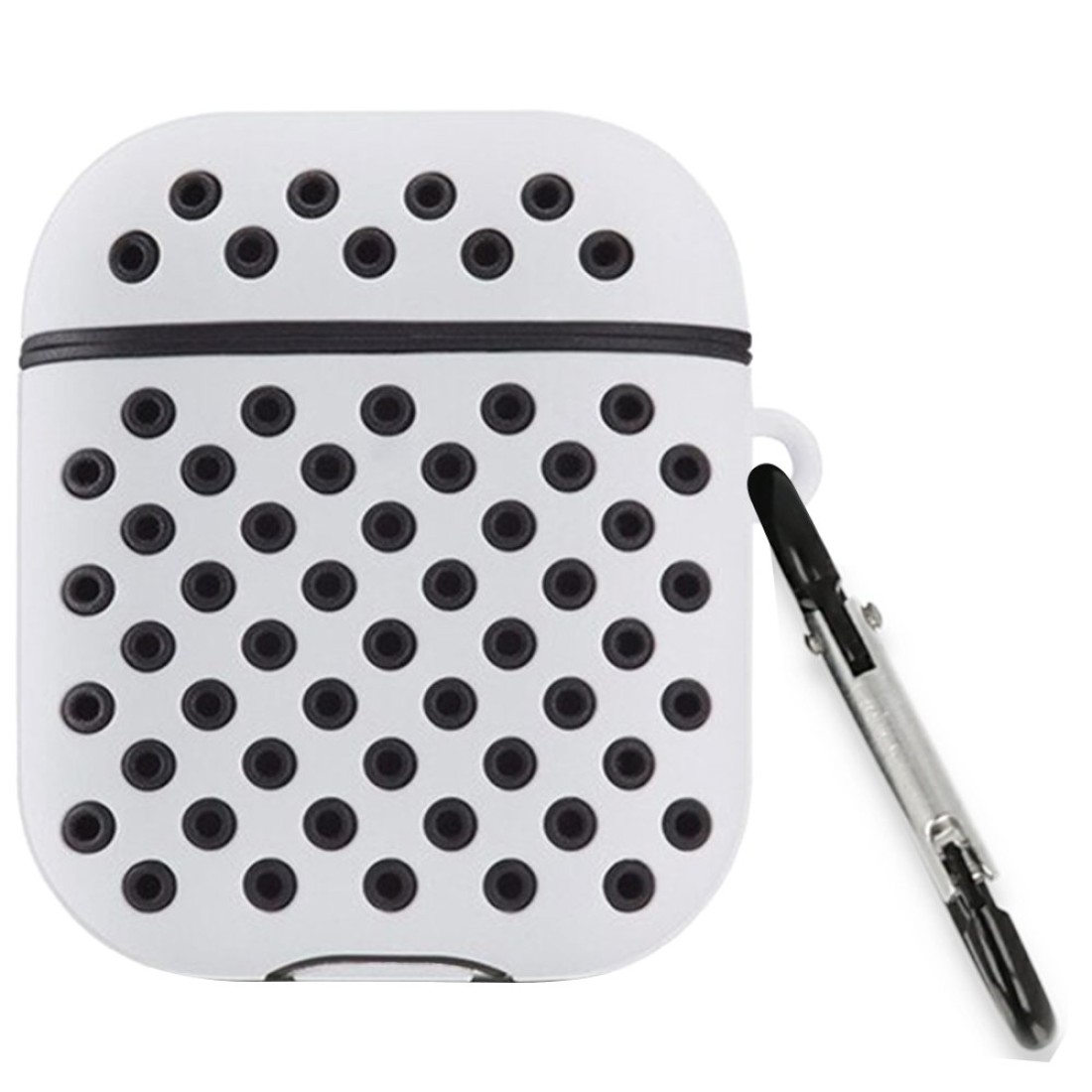  Airpods (1.nesil) Spor Delikli Kılıf - Gri-Siyah