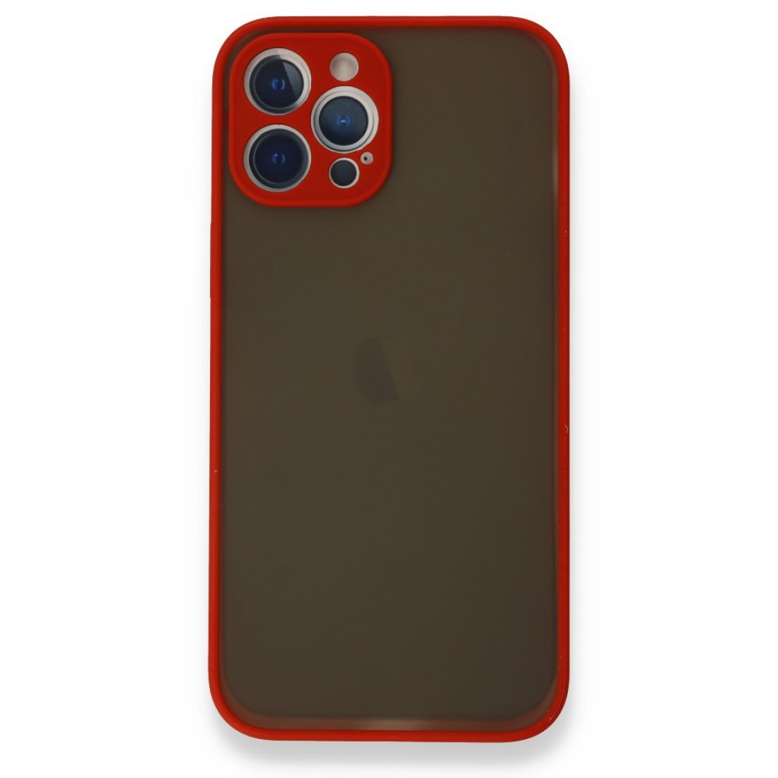  iPhone 12 Pro Kılıf Montreal Silikon Kapak - Kırmızı