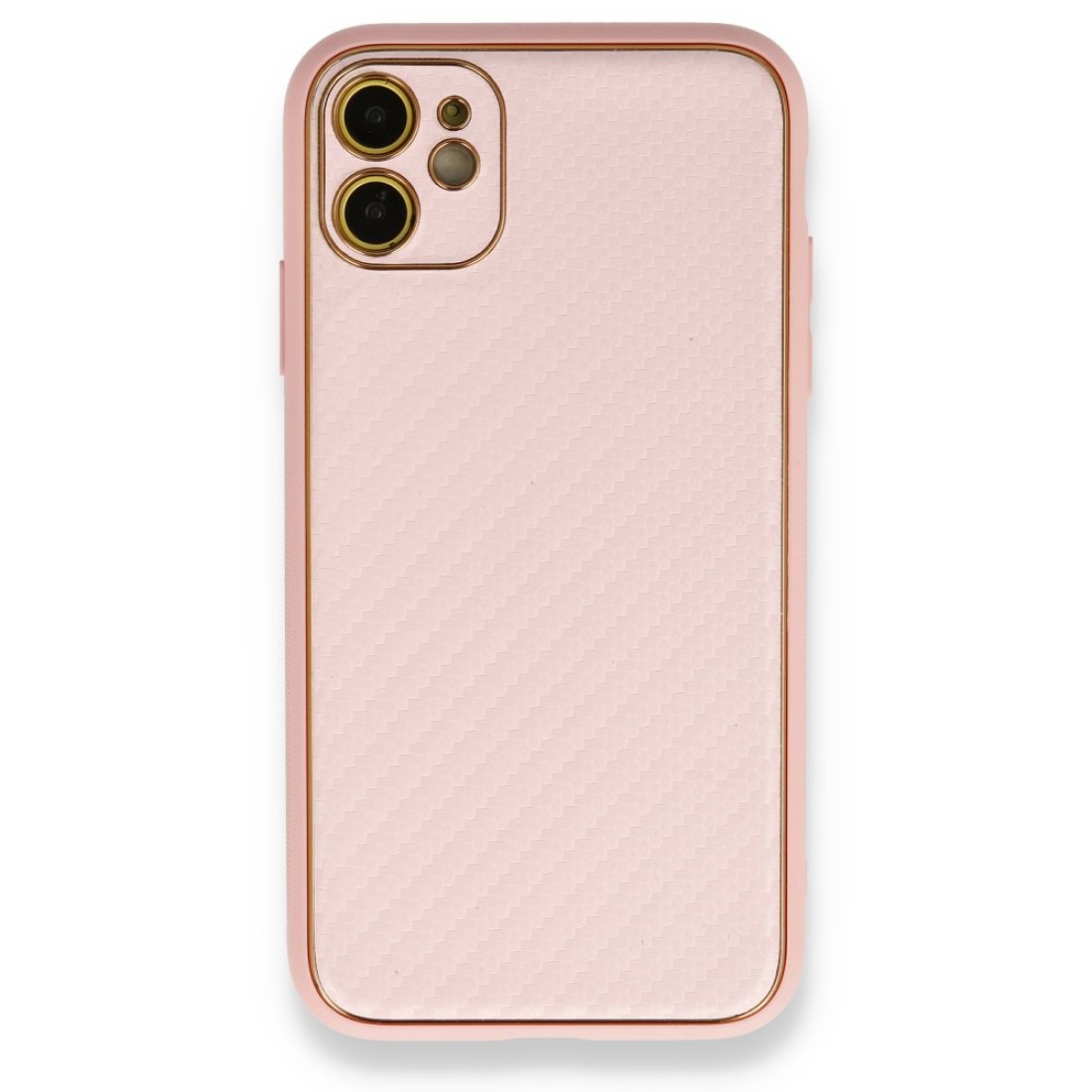 iPhone 12 Kılıf Coco Karbon Silikon - Pembe