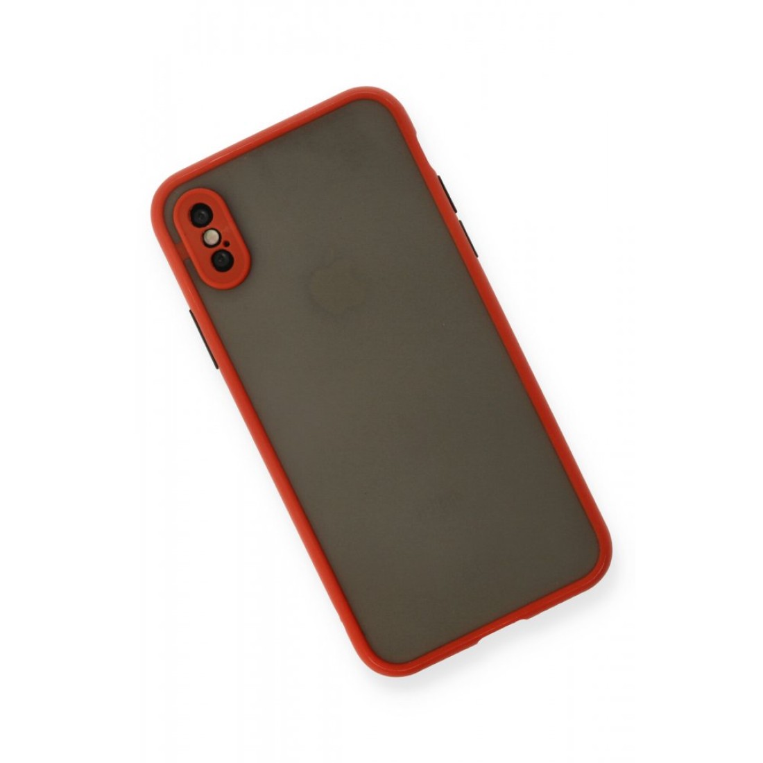 iPhone X Kılıf Montreal Silikon Kapak - Kırmızı iPhone X Kılıf Montreal Silikon Kapak - Kırmızı