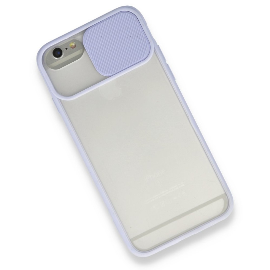 iPhone 6 Kılıf Palm Buzlu Kamera Sürgülü Silikon - Lila
