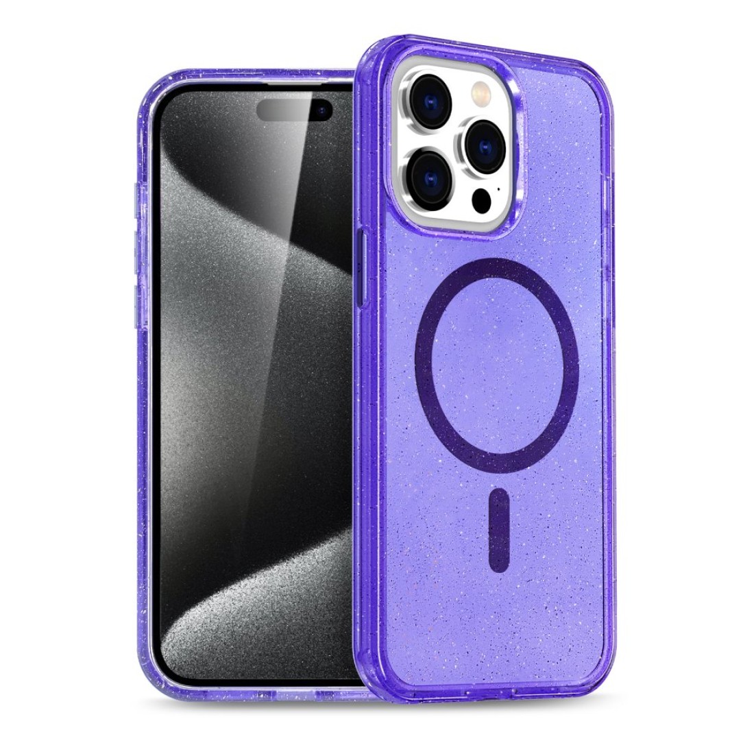  iPhone 16 Pro Kılıf Glow Magsafe Kapak - Mor