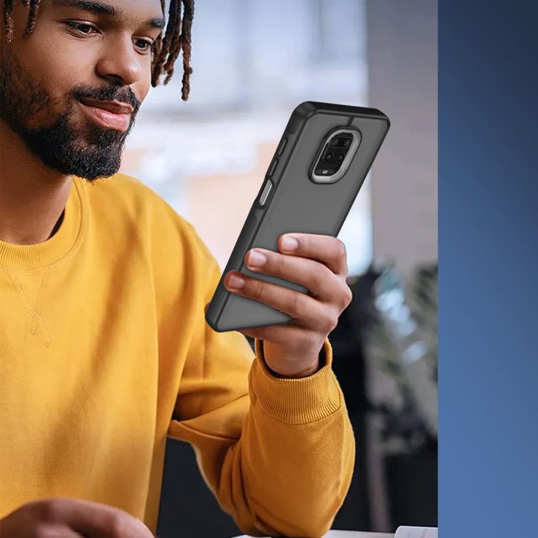 Xiaomi Redmi Note 9S Kılıf Elegant Kapak - Pudra Xiaomi Redmi Note 9S Kılıf Elegant Kapak - Pudra