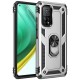  Xiaomi Mi 10T Pro Kılıf Sofya Yüzüklü Silikon Kapak - Gümüş
