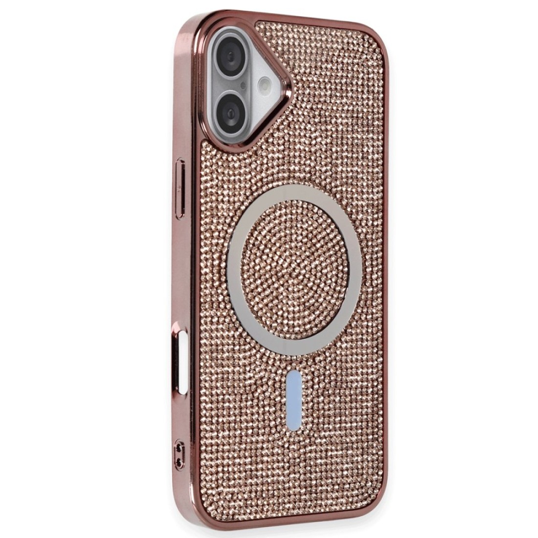  iPhone 16 Plus Kılıf Diamond Magsafe Kapak - Pembe