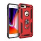 iPhone 7 Plus Kılıf Sofya Yüzüklü Silikon Kapak - Kırmızı