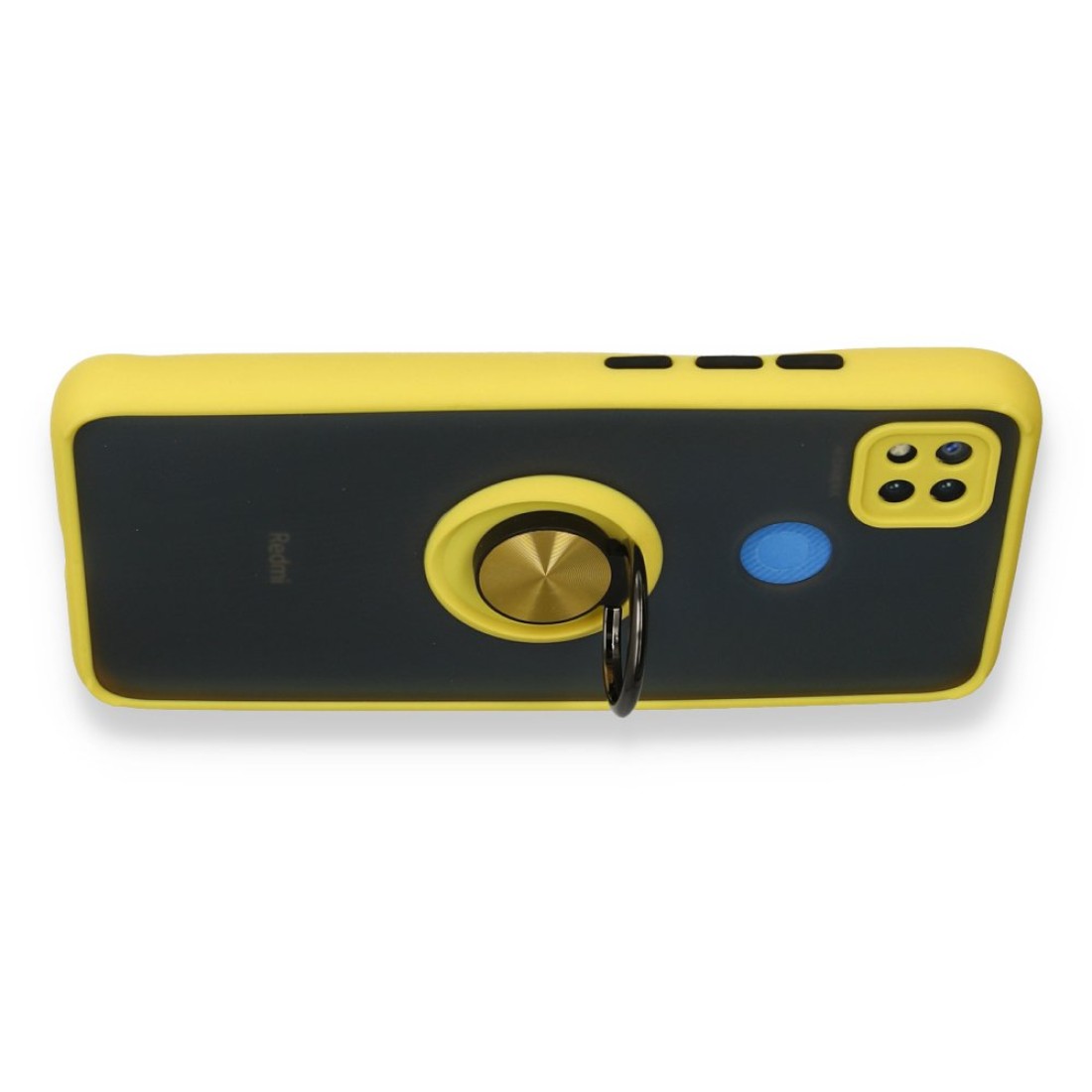 Xiaomi Redmi 9C Kılıf Montreal Yüzüklü Silikon Kapak - Sarı