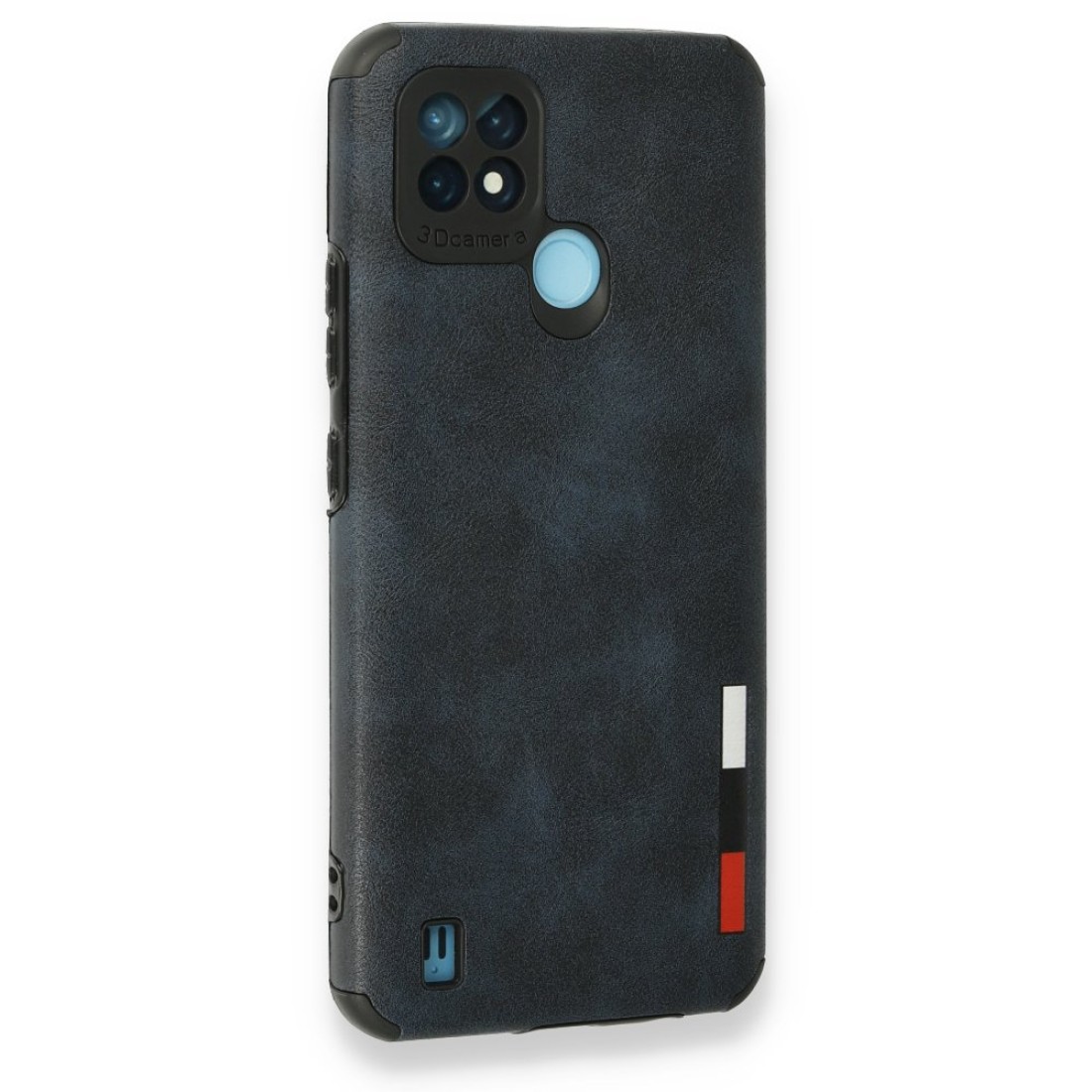  Realme C21 Kılıf Loop Deri Silikon - Lacivert