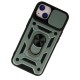 iPhone 15 Kılıf Pars Lens Yüzüklü Silikon - Yeşil iPhone 15 Kılıf Pars Lens Yüzüklü Silikon - Yeşil