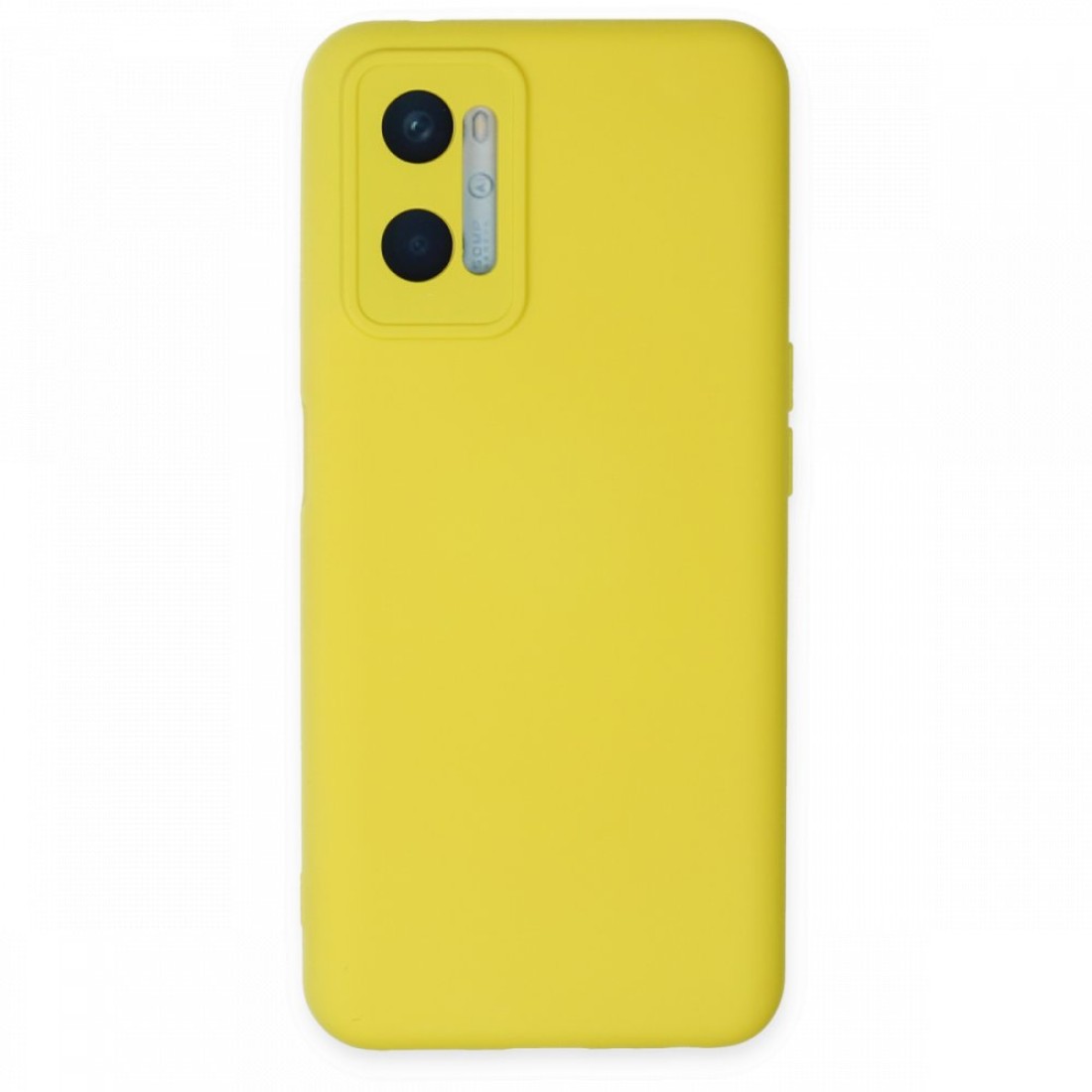  Oppo A96 Kılıf Nano içi Kadife Silikon - Sarı