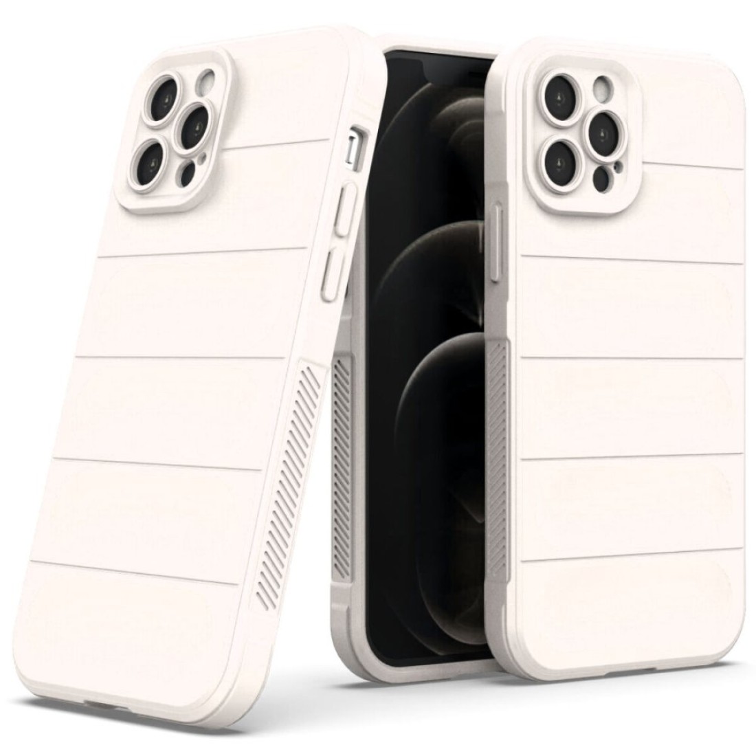  iPhone 12 Pro Kılıf Optimum Silikon - Krem