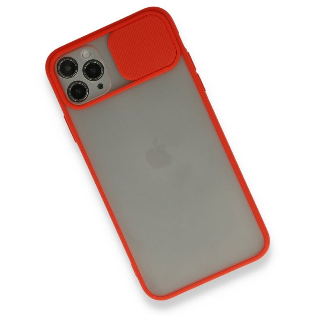  iPhone 11 Pro Kılıf Palm Buzlu Kamera Sürgülü Silikon - Kırmızı