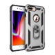  iPhone 7 Plus Kılıf Sofya Yüzüklü Silikon Kapak - Gümüş