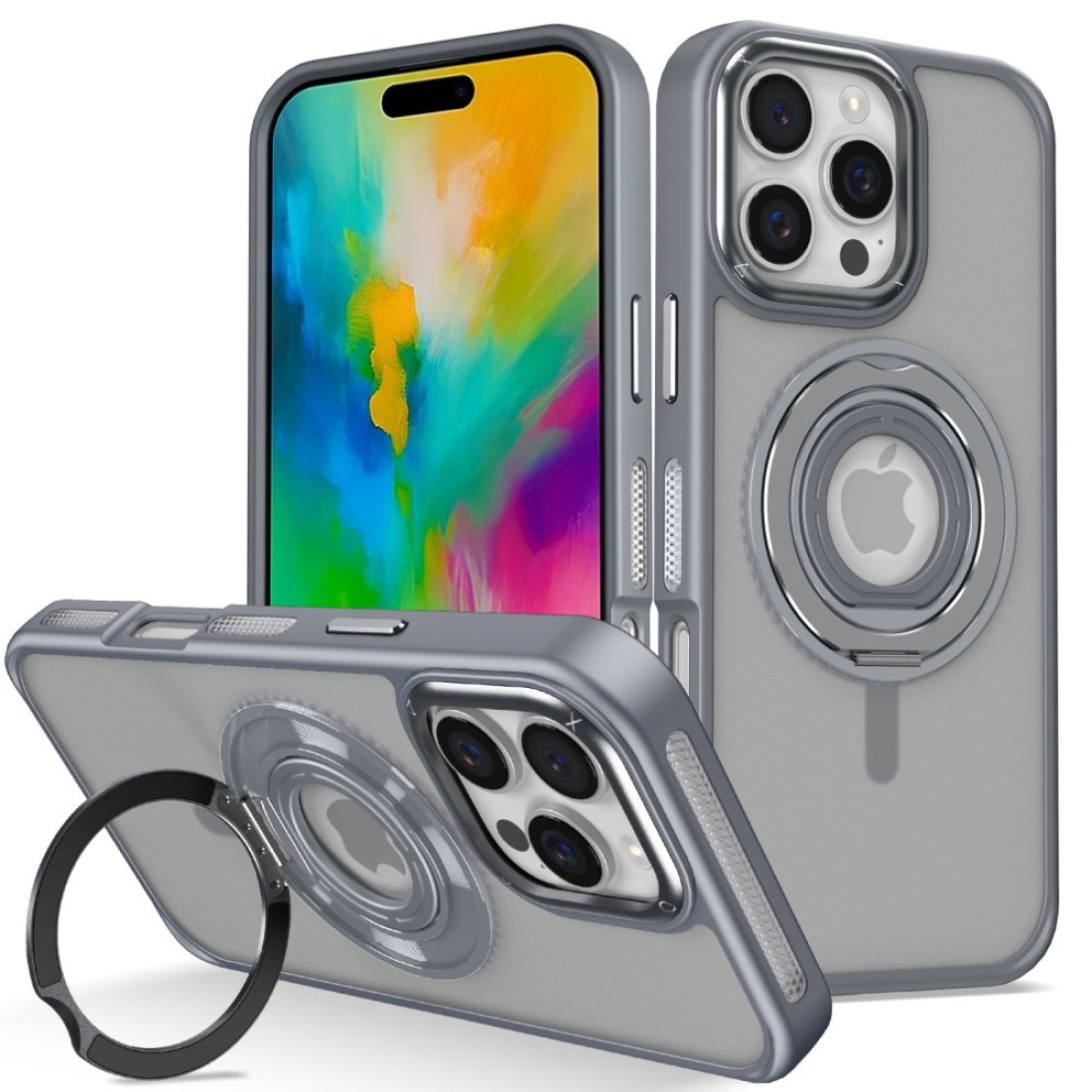 Joko iPhone 16 Pro Max Banza Magsafe Standlı Kapak - Titan Gri