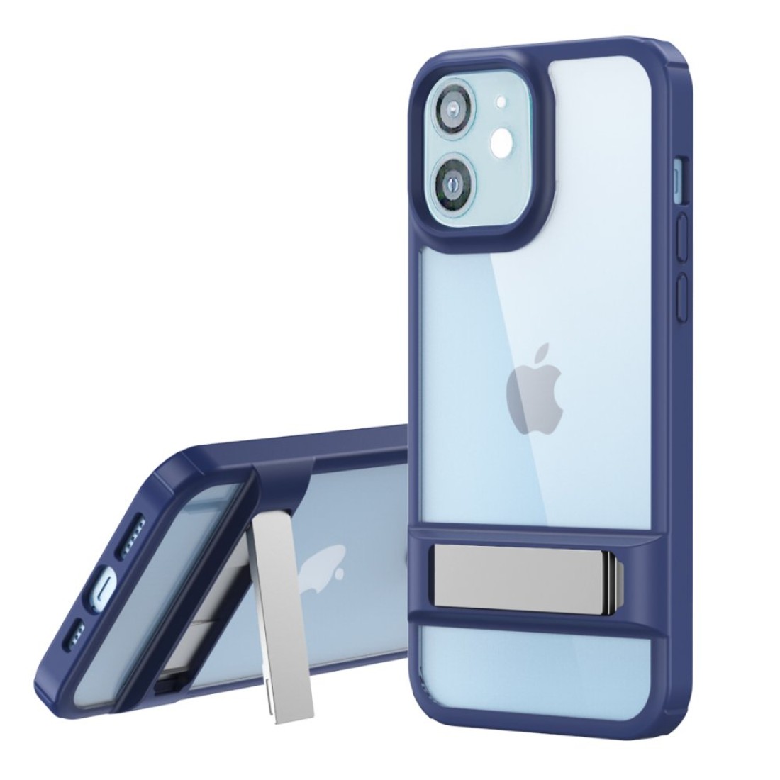  iPhone 12 Kılıf Rolet Stand Kapak - Lacivert