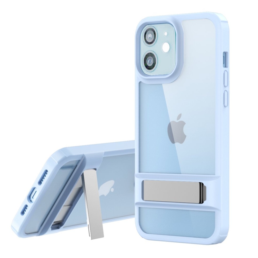  iPhone 12 Kılıf Rolet Stand Kapak - Sierra Blue