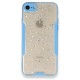 iPhone 7 Kılıf Platin Simli Silikon - Mavi iPhone 7 Kılıf Platin Simli Silikon - Mavi