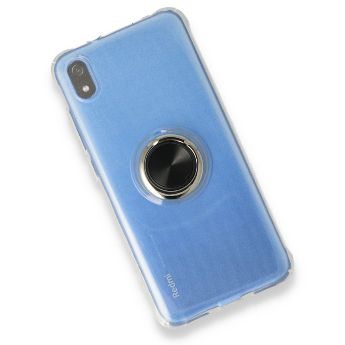  Xiaomi Redmi 7A Kılıf Gros Yüzüklü Silikon - Siyah