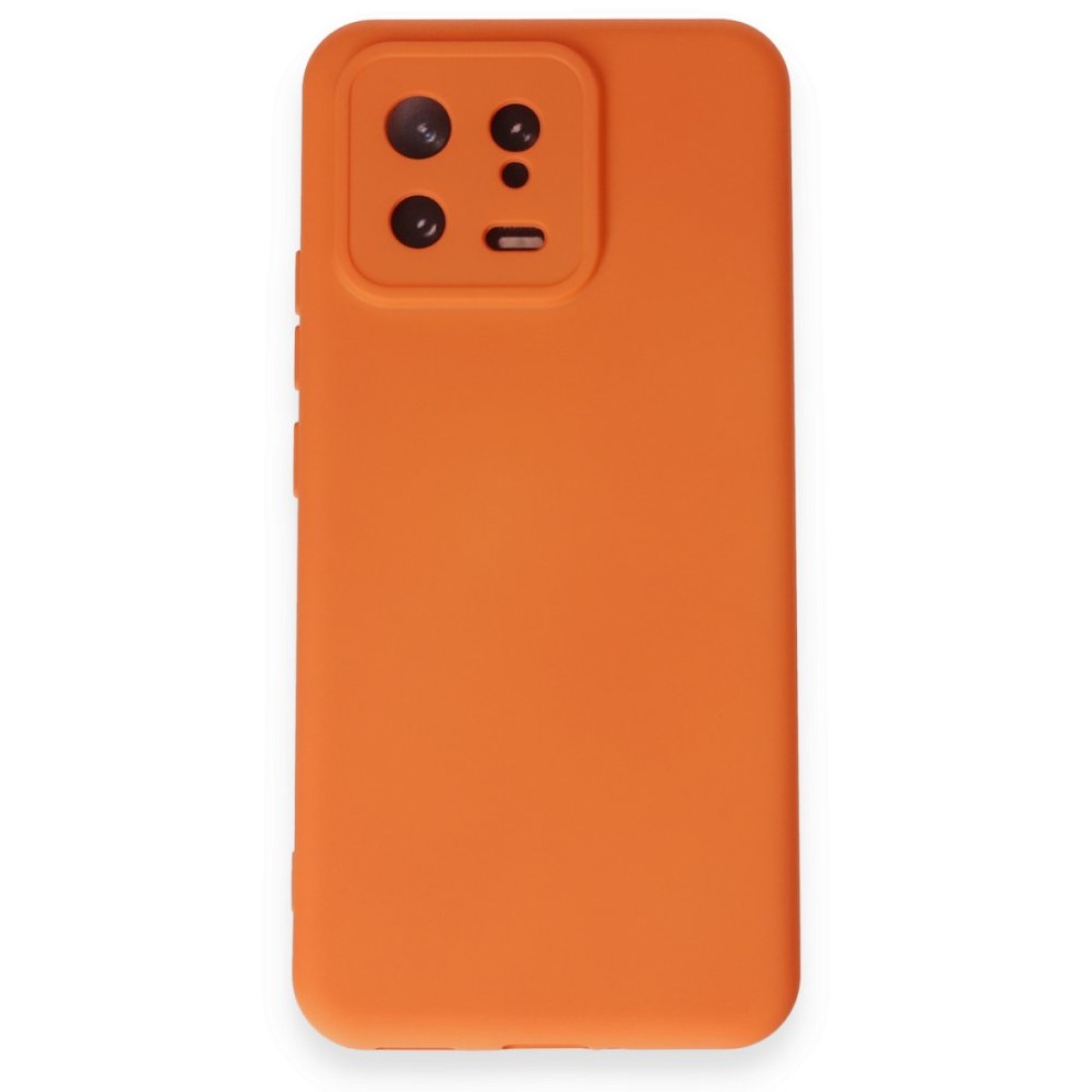  Xiaomi Mi 13 Kılıf Nano içi Kadife Silikon - Turuncu